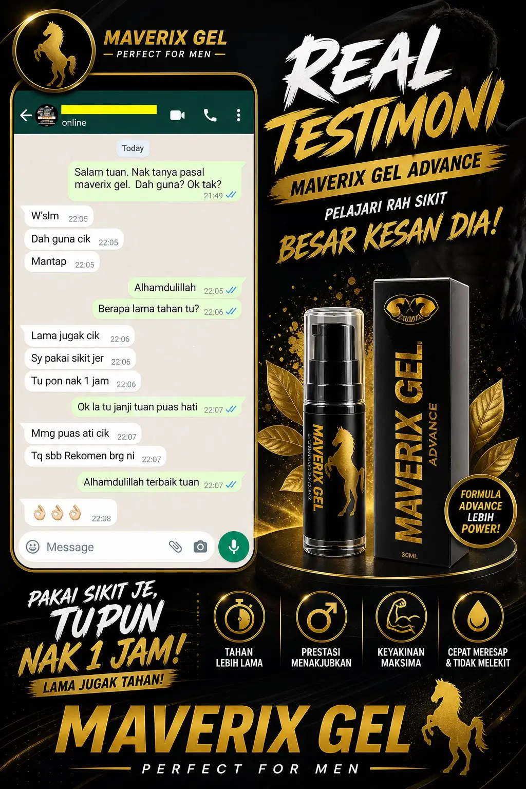 MAVERIX GEL 8 GEL TAHAN LAMA